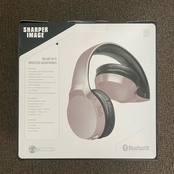 NEW Sharper Image SBT665 Deluxe Hi-Fi Wireless Bluetooth Headphones - Picture 4 of 5